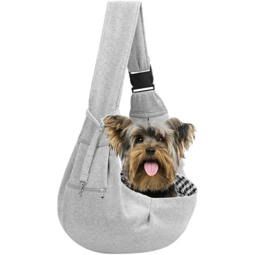 Adjustable Dog Carrier Sling - Hand-Free Dog Carriers for Small Dogs and Cats,